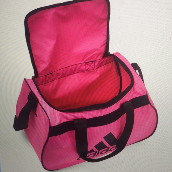ADIDAS - PINK & BLACK DIABLO SMALL DUFFEL (NWT) - Picture 2 of 2